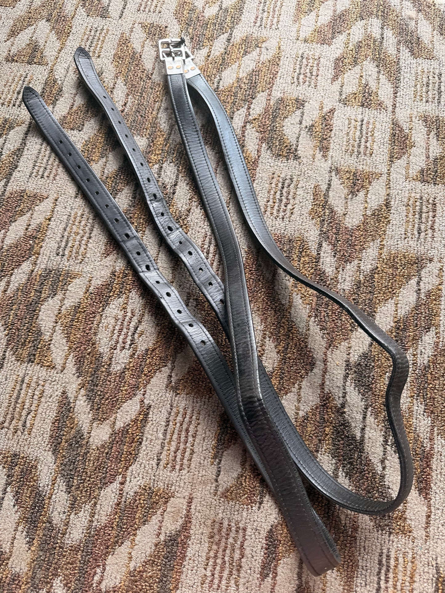 Bates Lined Stirrup Leathers - 54”
