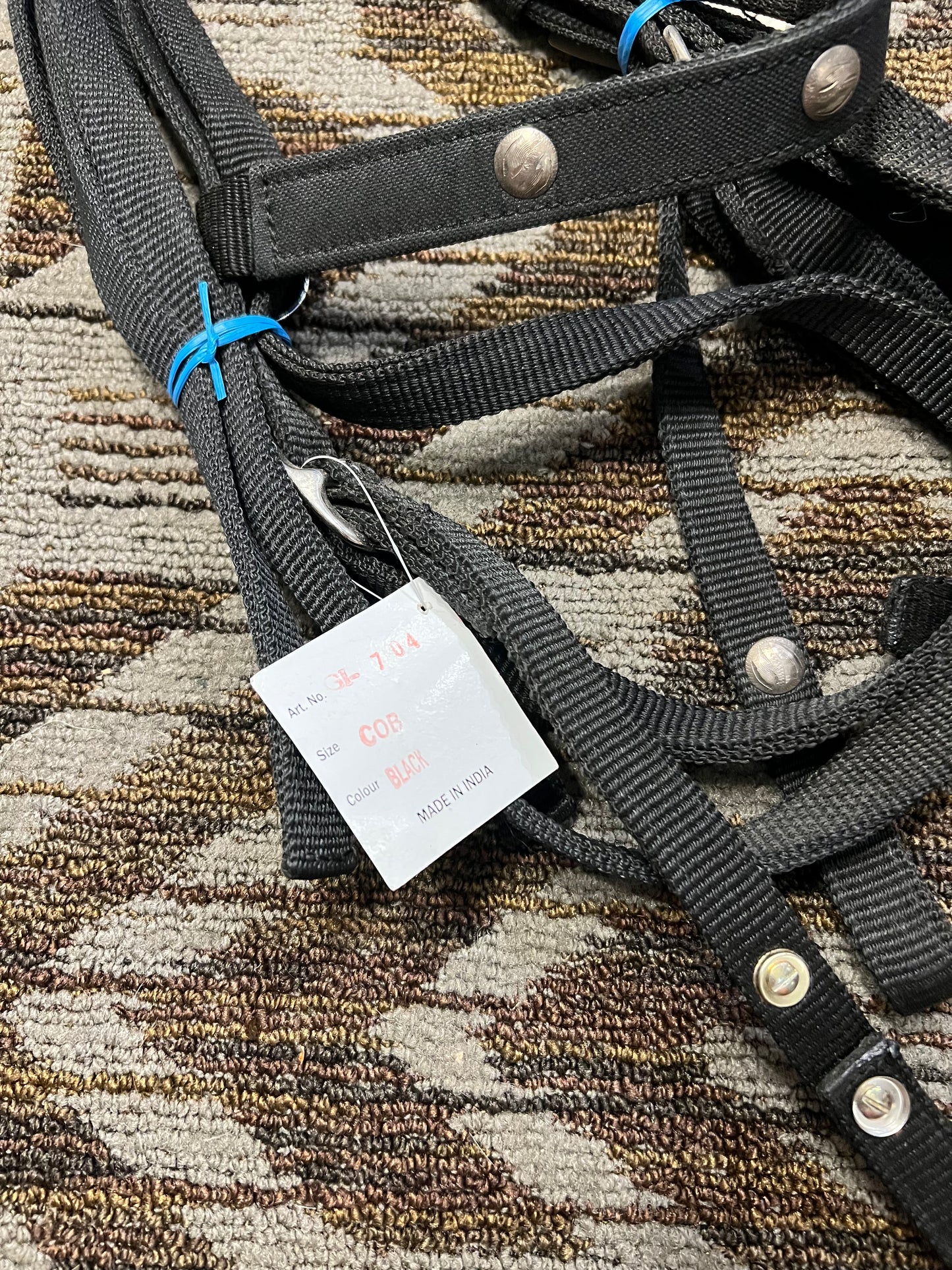 Black Nylon Headstall and Reins