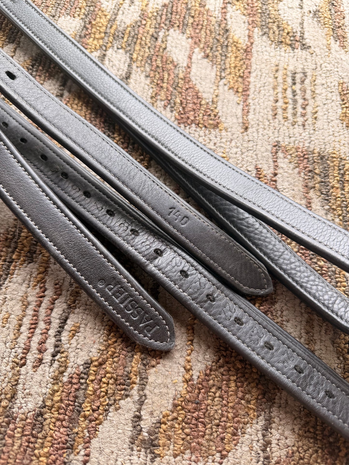 Black Passier Soft Lined Stirrup Leathers - 56”