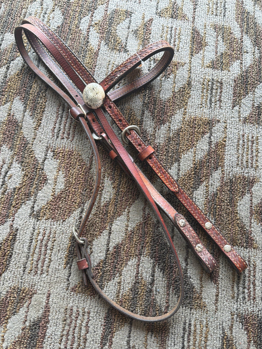 Basketwoven Leather Headstall