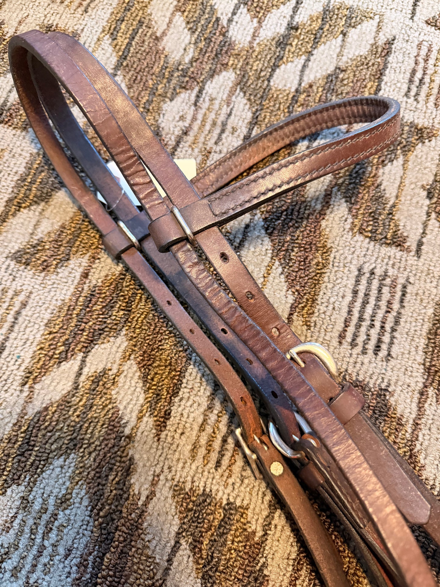 Dark Brown Leather Headstall
