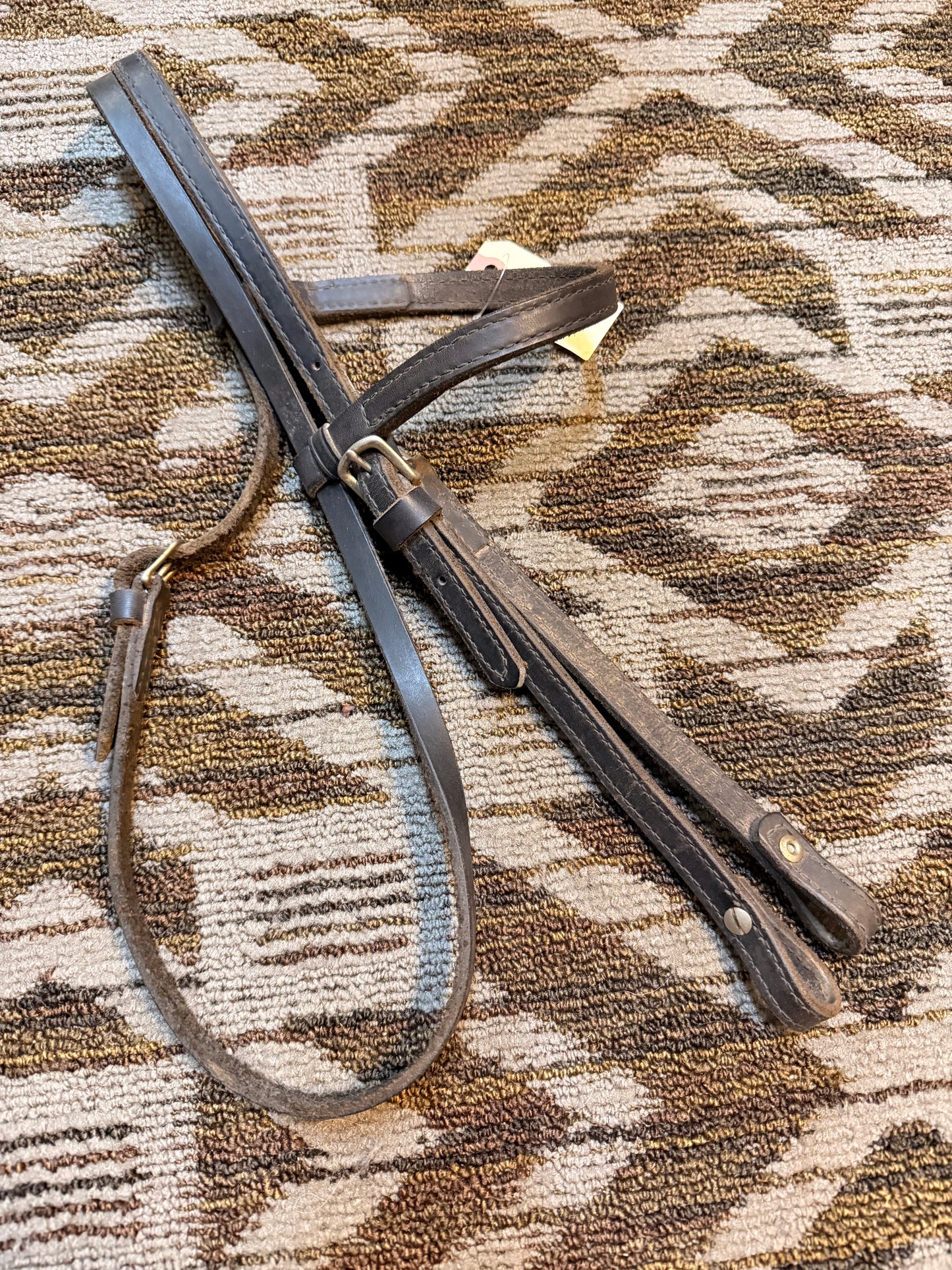 Black Leather Headstall