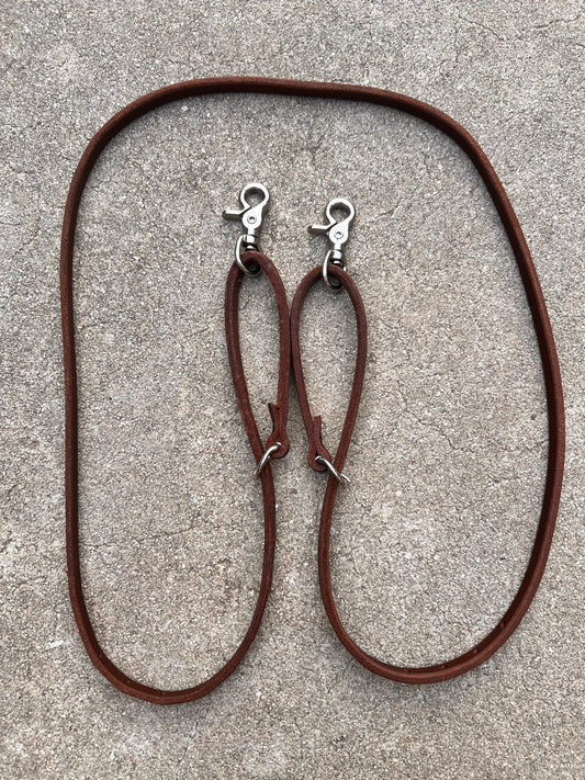 Adjustable Leather Loop Reins