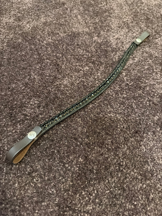 Penny Forever Snap On Black Shaped Crystal Bling Browband