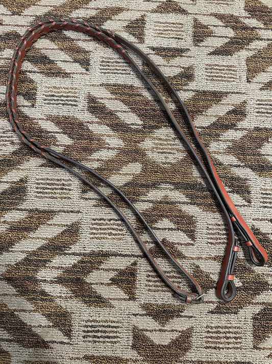 Red Leather Laced Reins