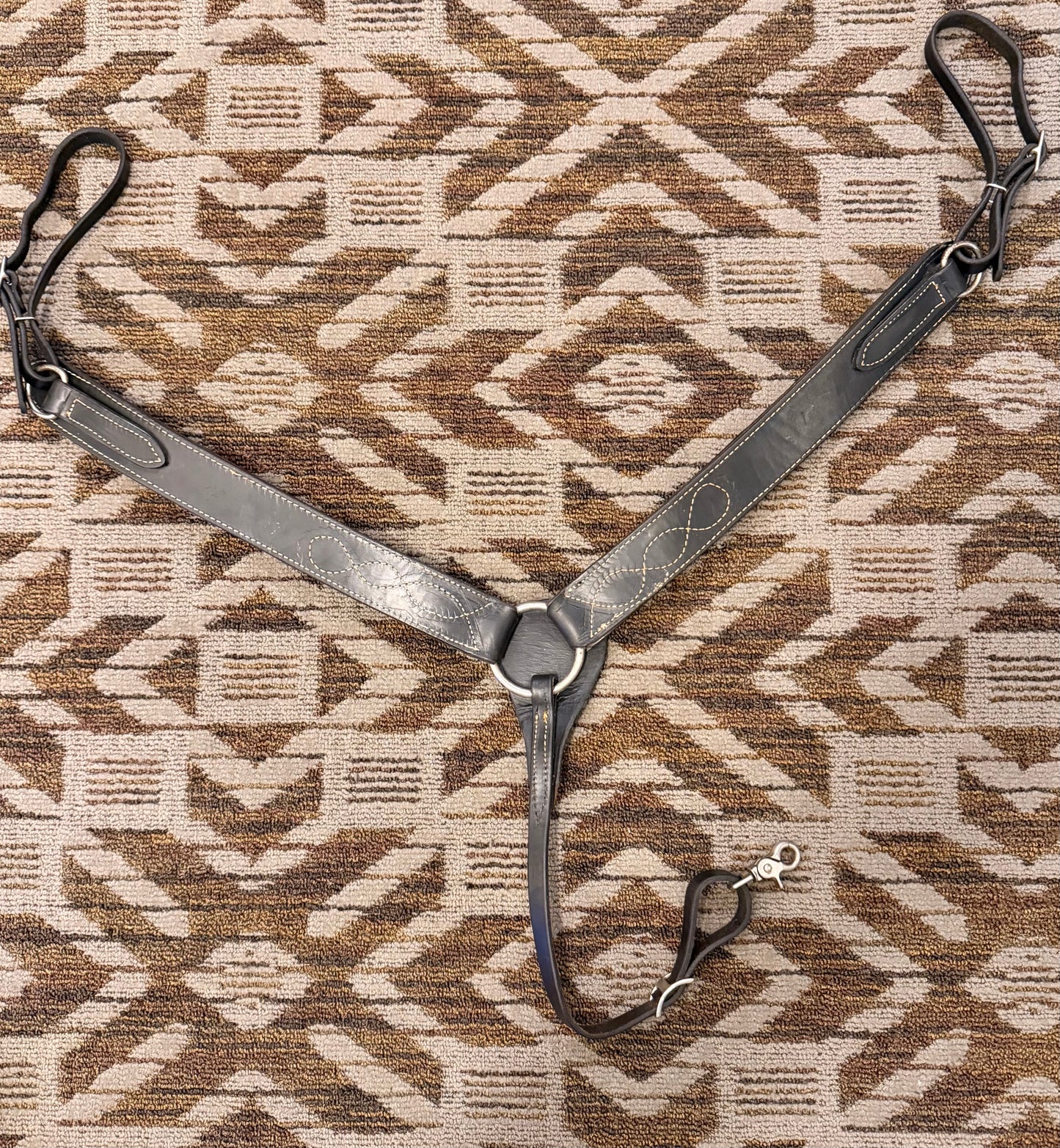 Heavy Duty Black Stitched Breastcollar