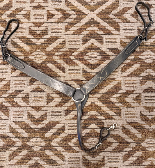 Heavy Duty Black Stitched Breastcollar