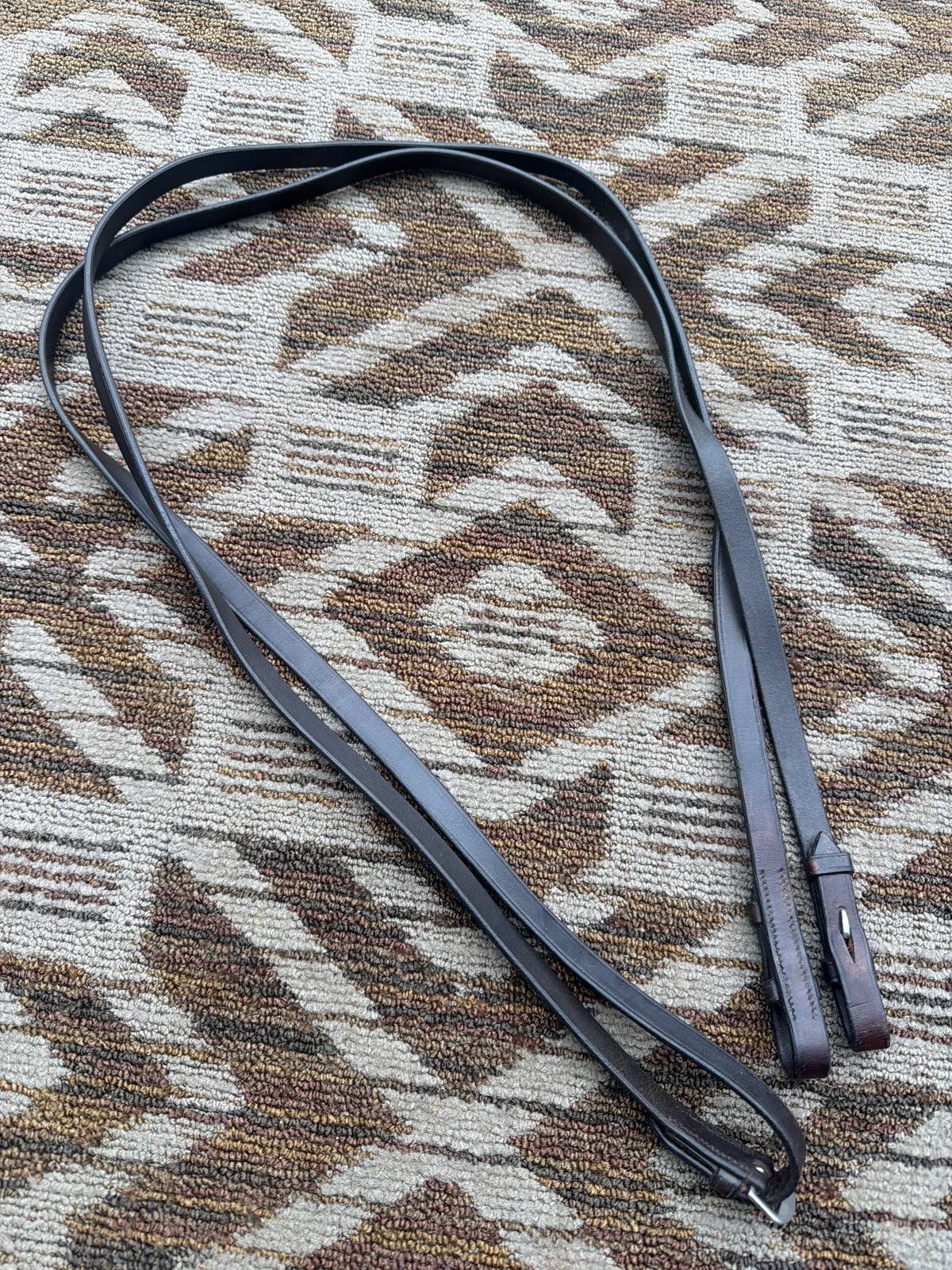 Soft Dark Brown Flat Reins