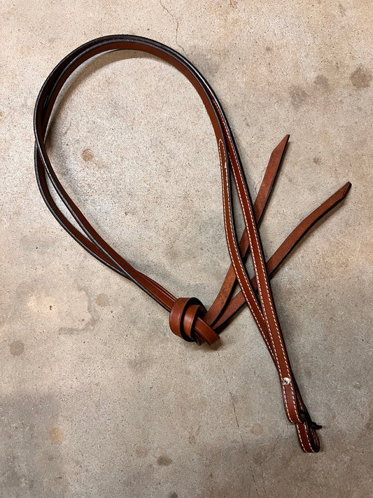 Light Oil Pony Leather Split Reins