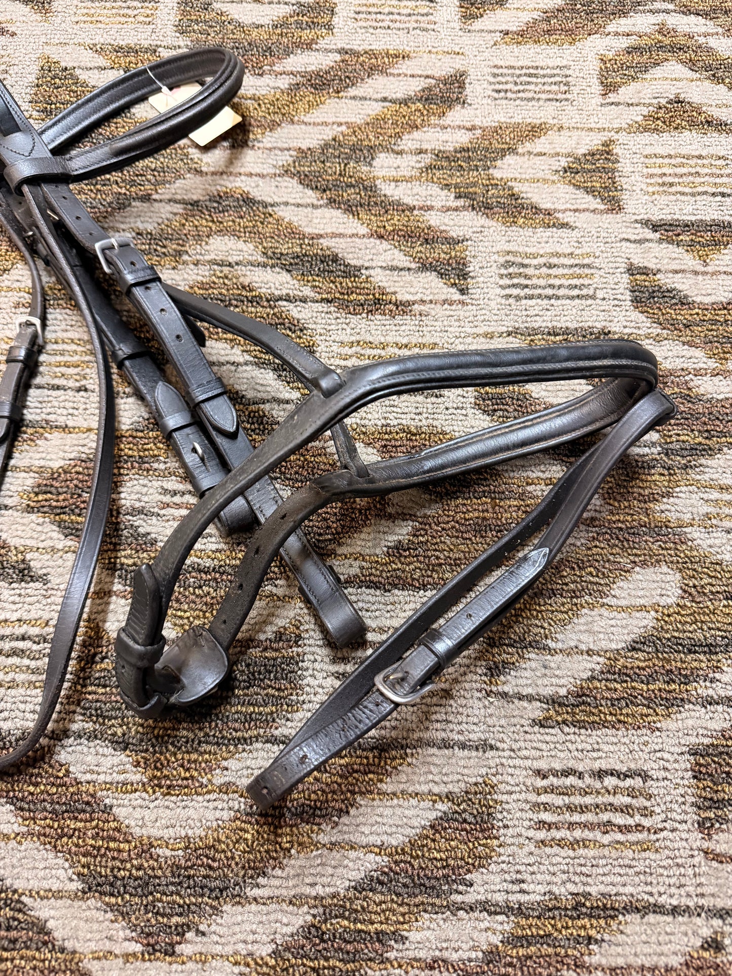 Black Padded Dressage Bridle