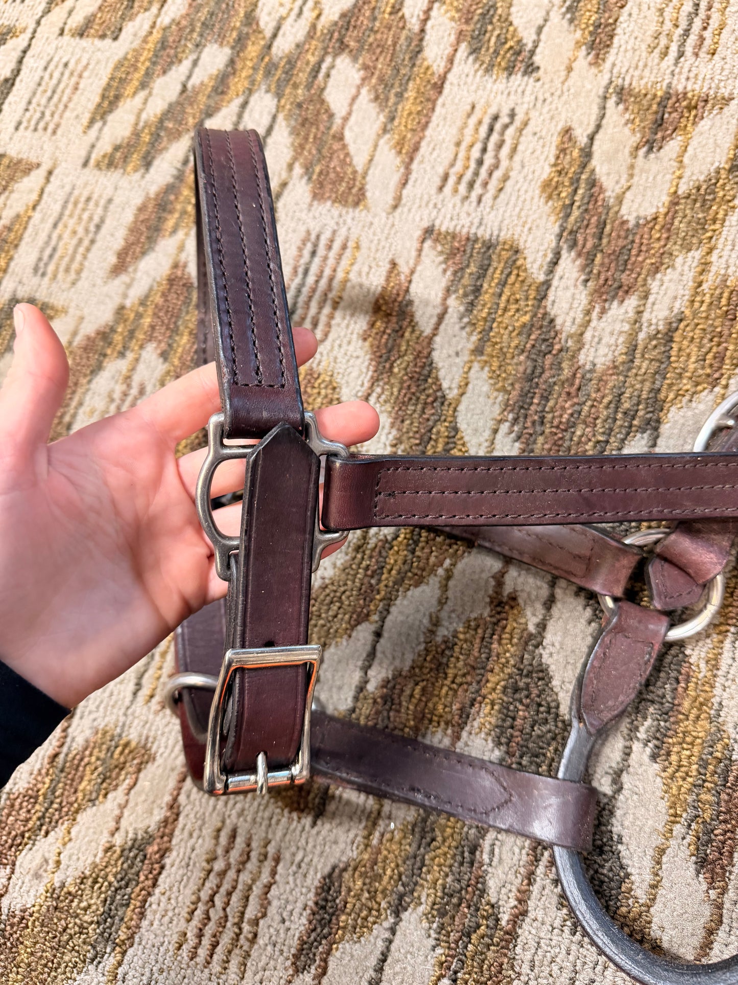 Triple Stitched Leather Haltee