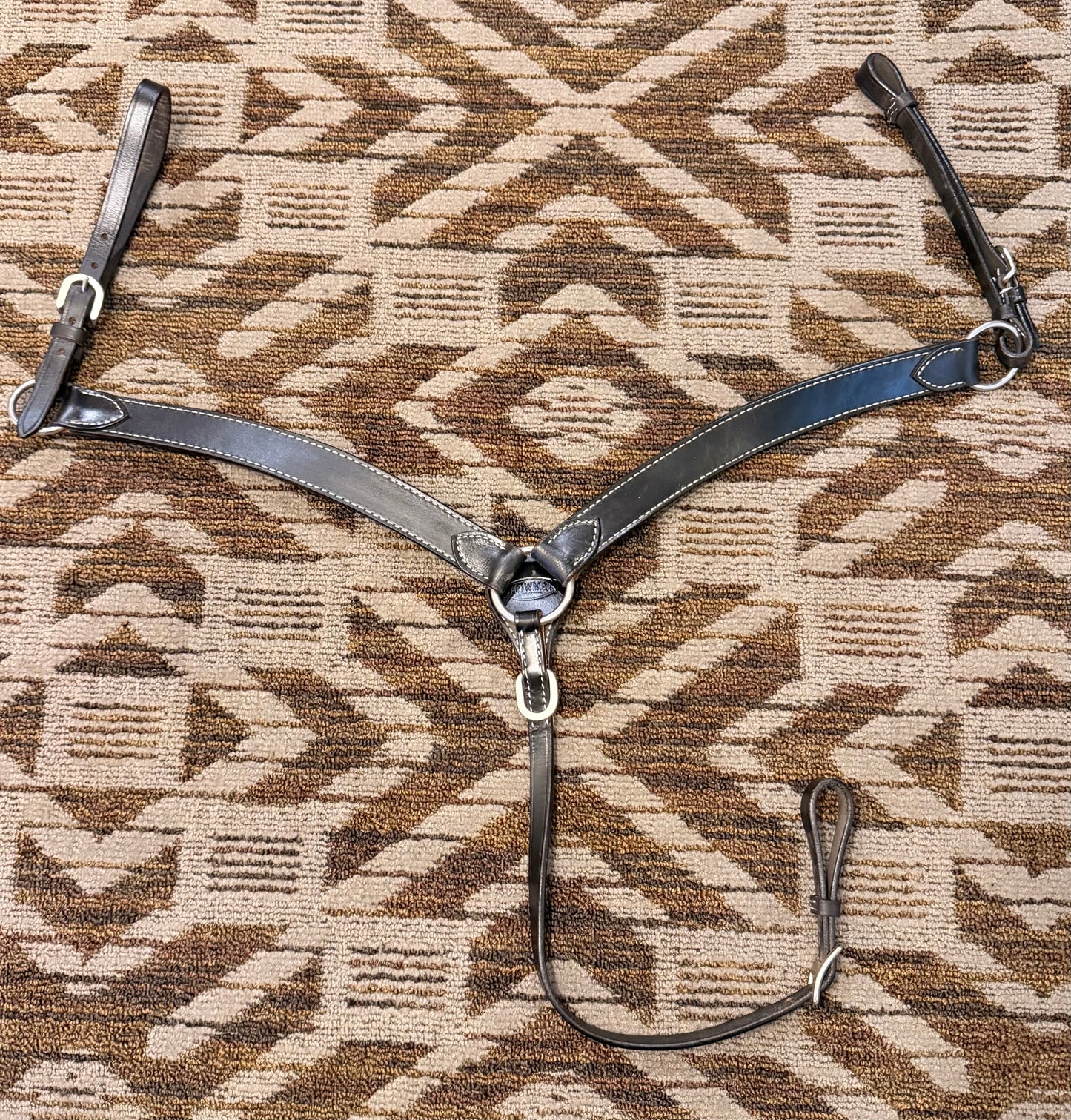 Black Stitched Showman Breastcollar