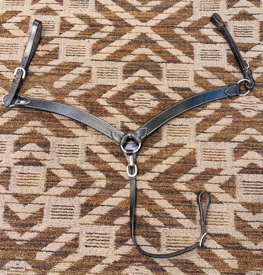 Black Stitched Showman Breastcollar