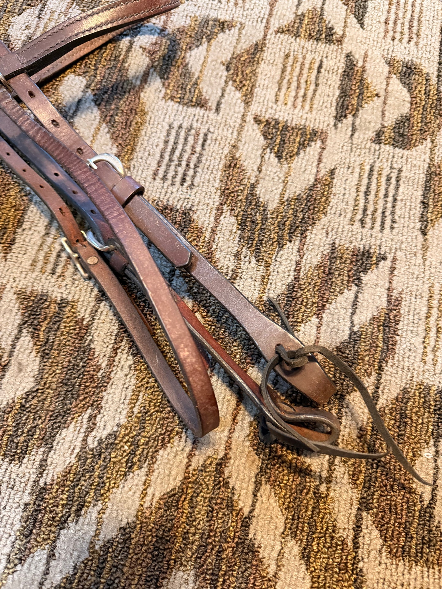 Dark Brown Leather Headstall