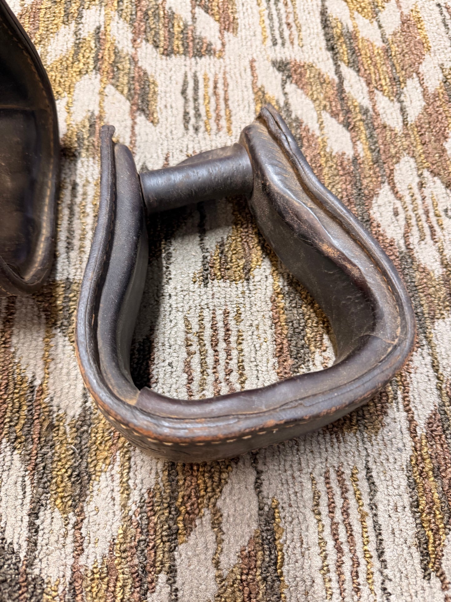 Leather Tooled Stirrups
