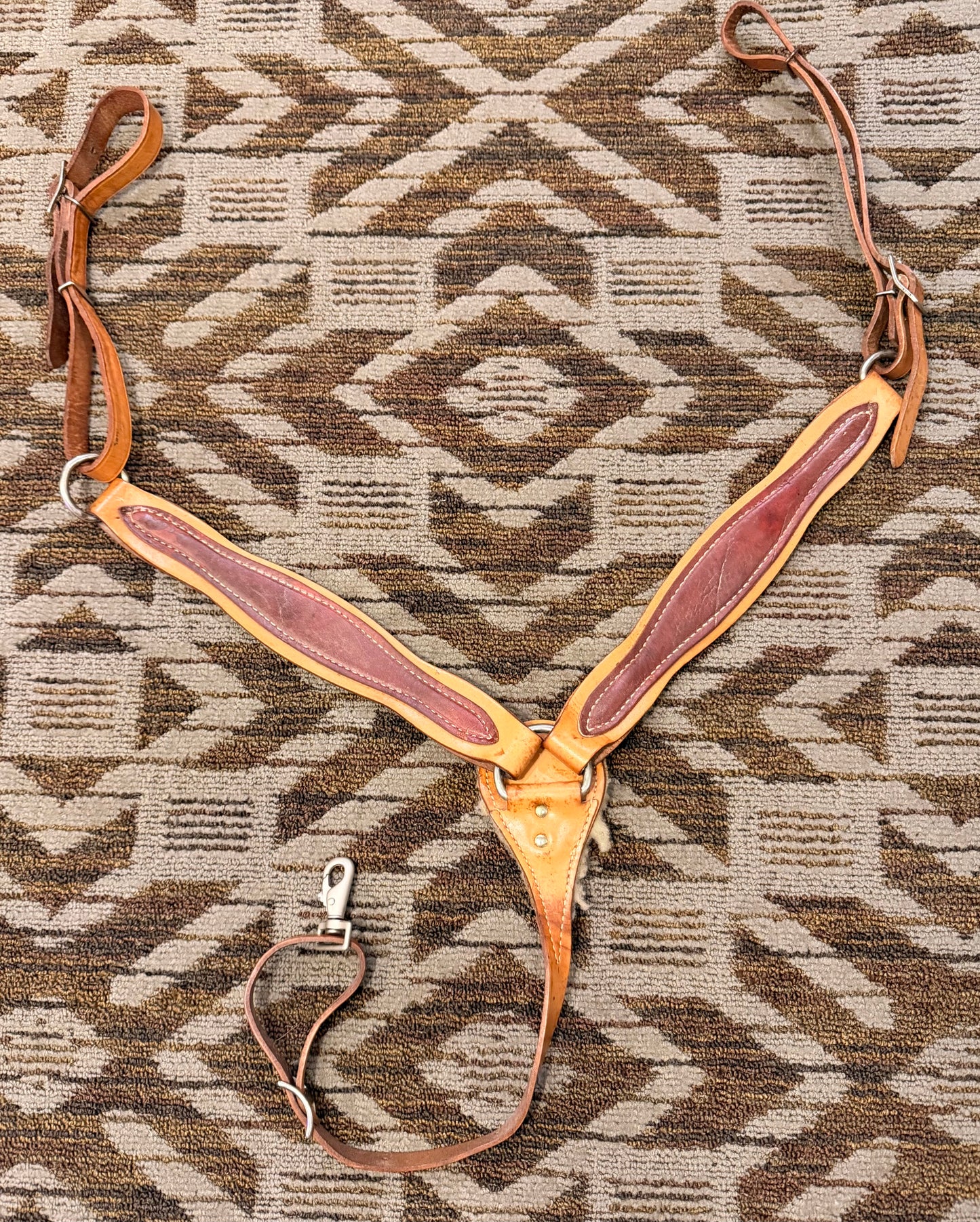 Two Toned Leather Breastcollar