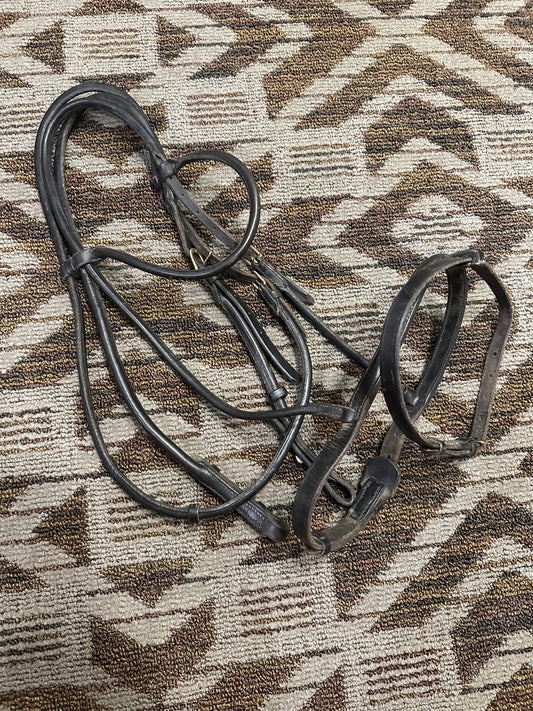 Black Rolled Bridle