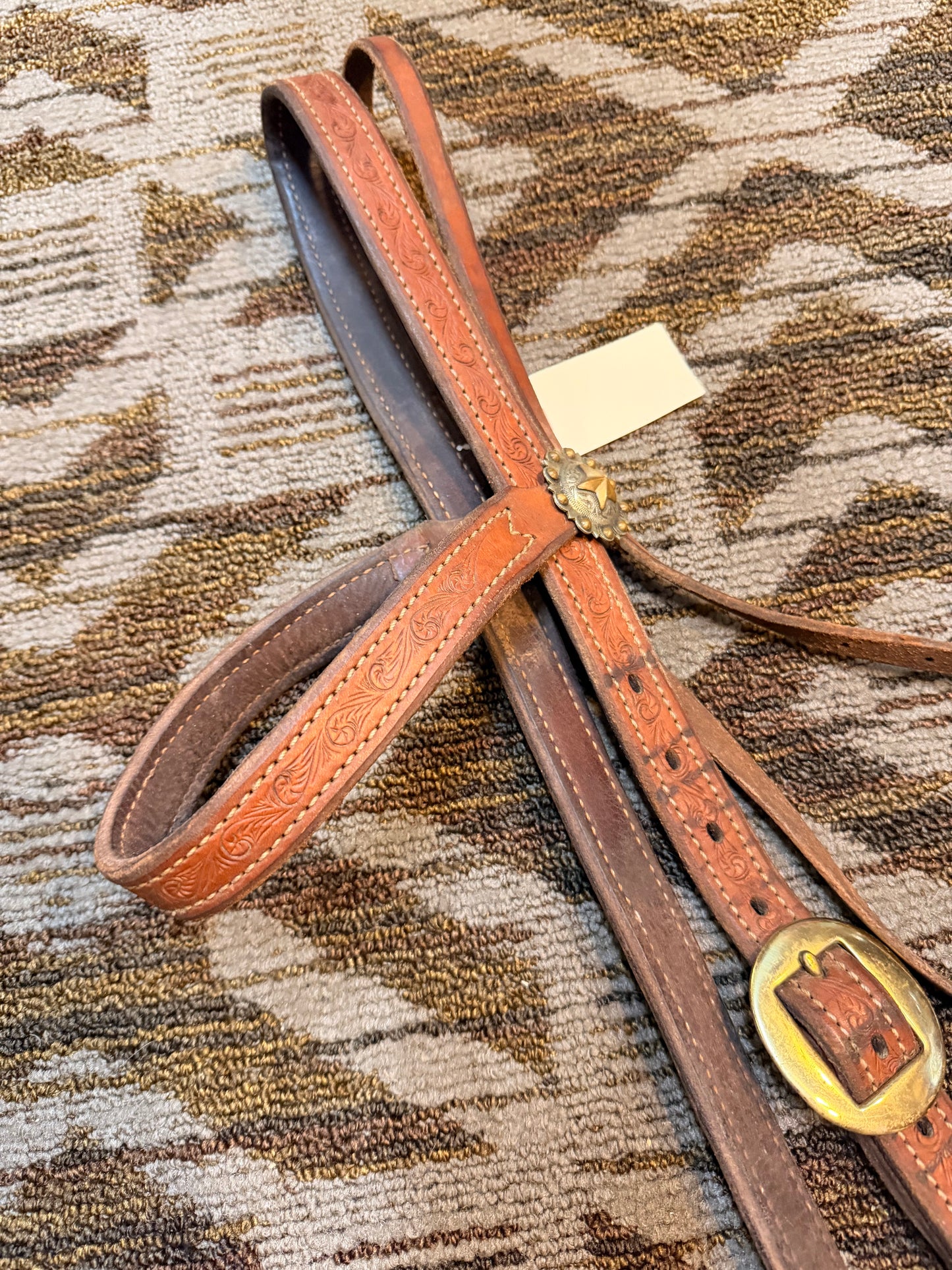 Heavy Duty Tooled Headstall