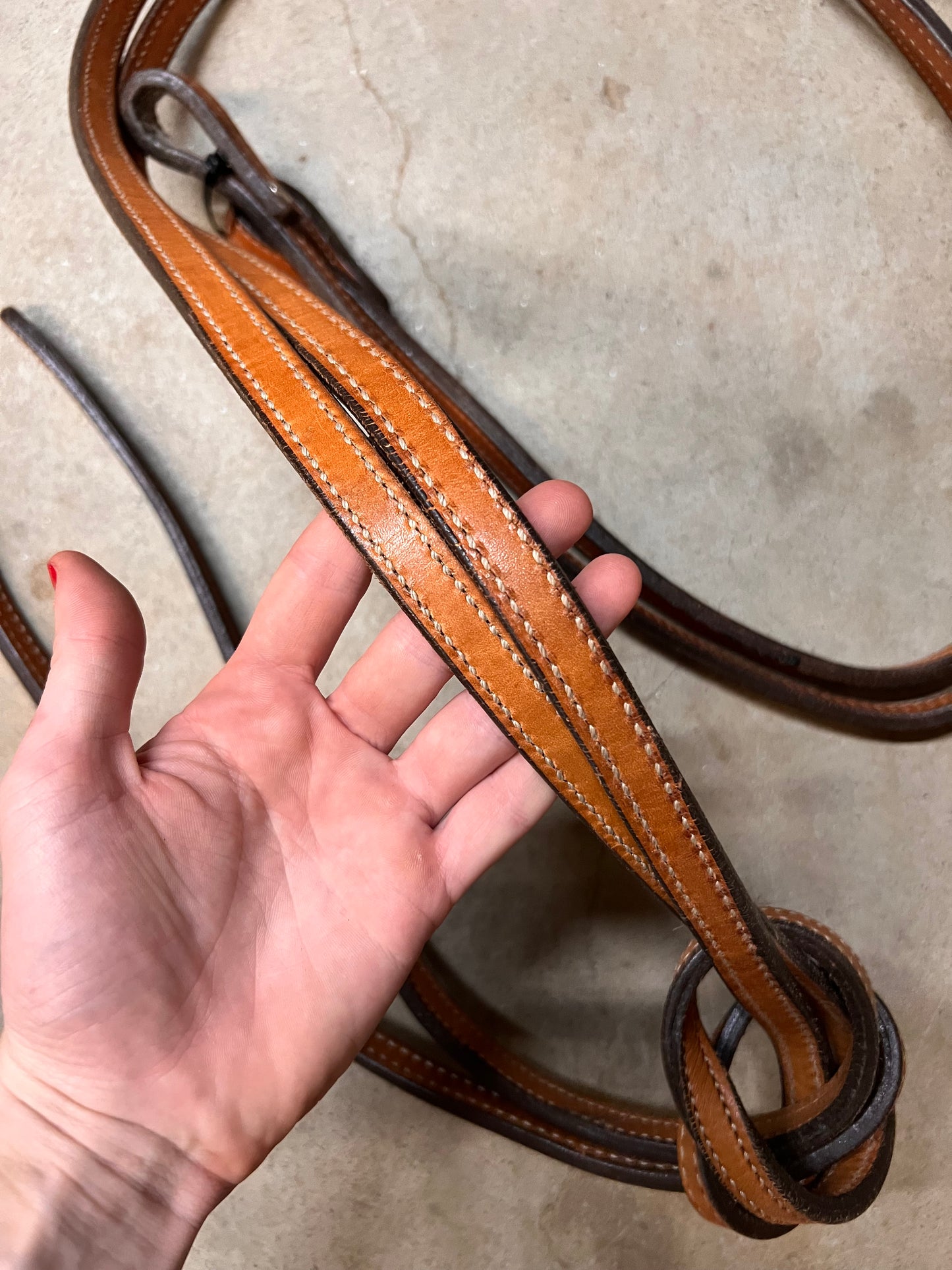 Light Oil Leather Split Reins