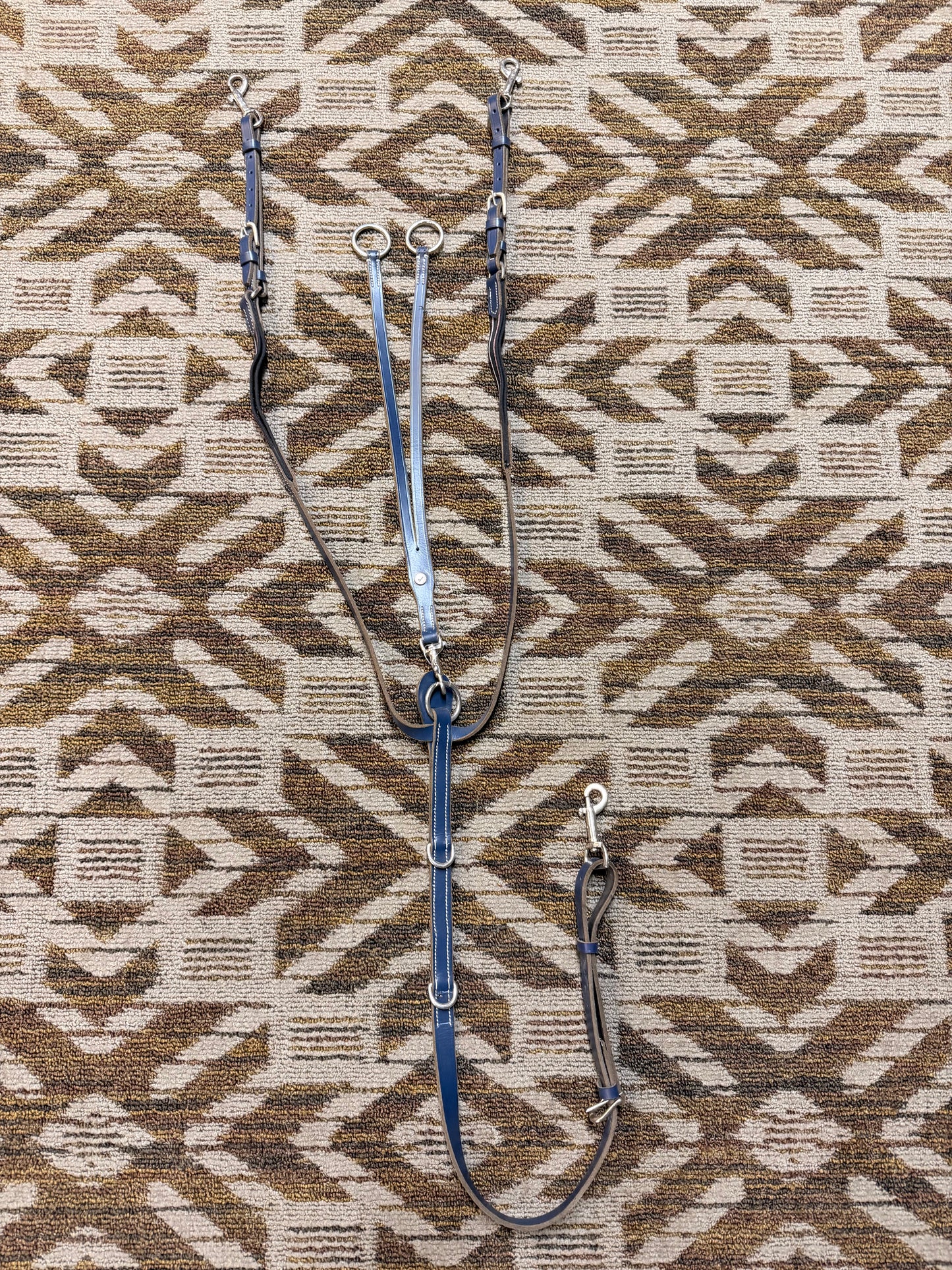 Blue Elastic Leather Breastplate