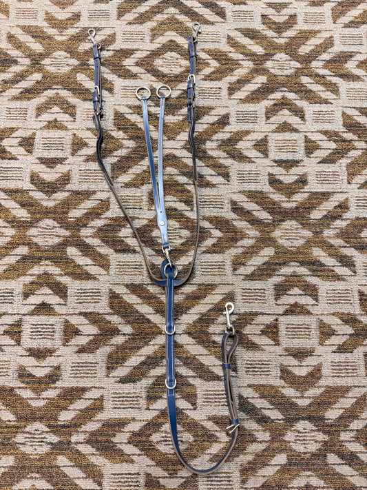 Blue Elastic Leather Breastplate