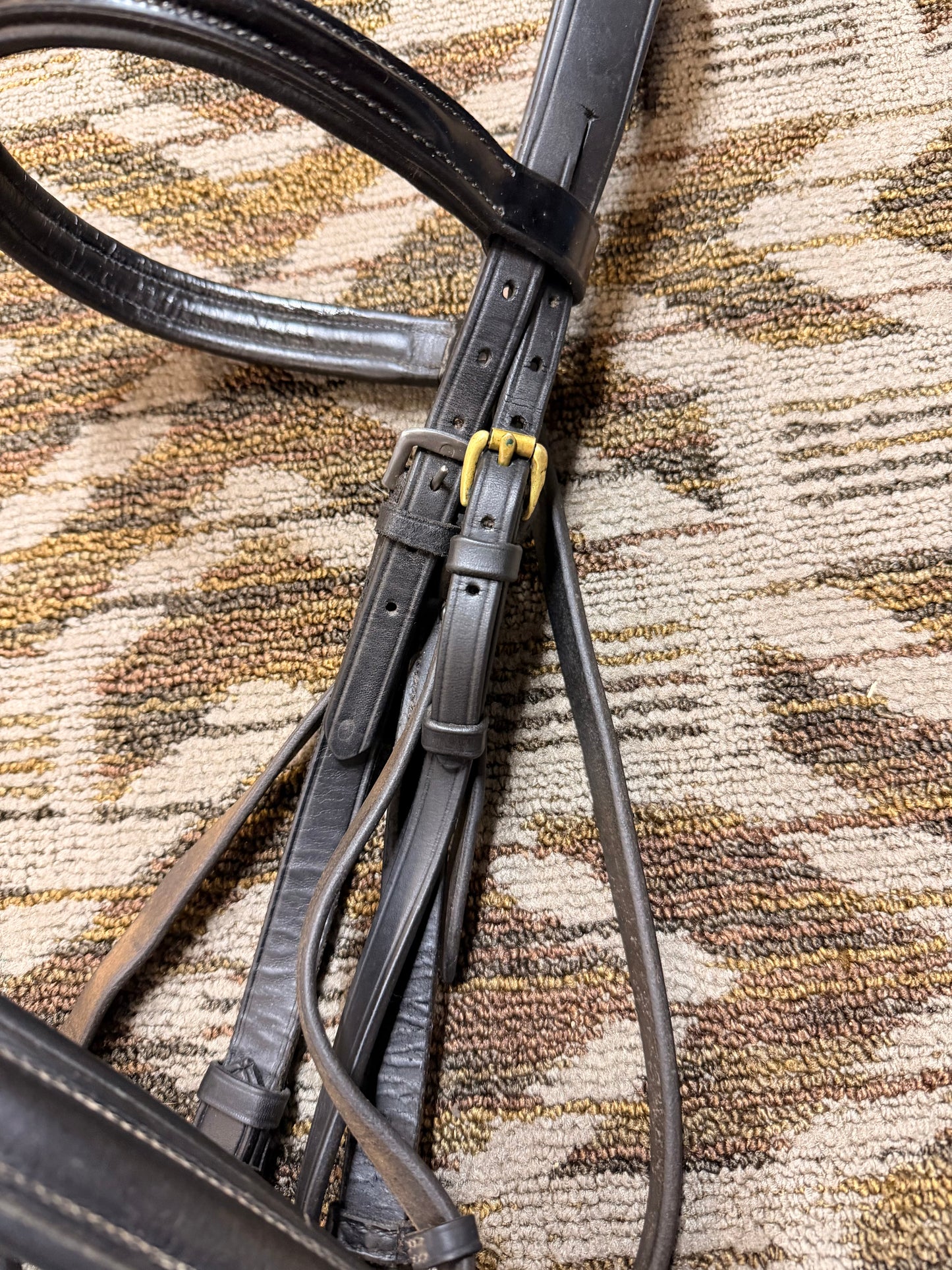 Black Oversized Dressage Bridle