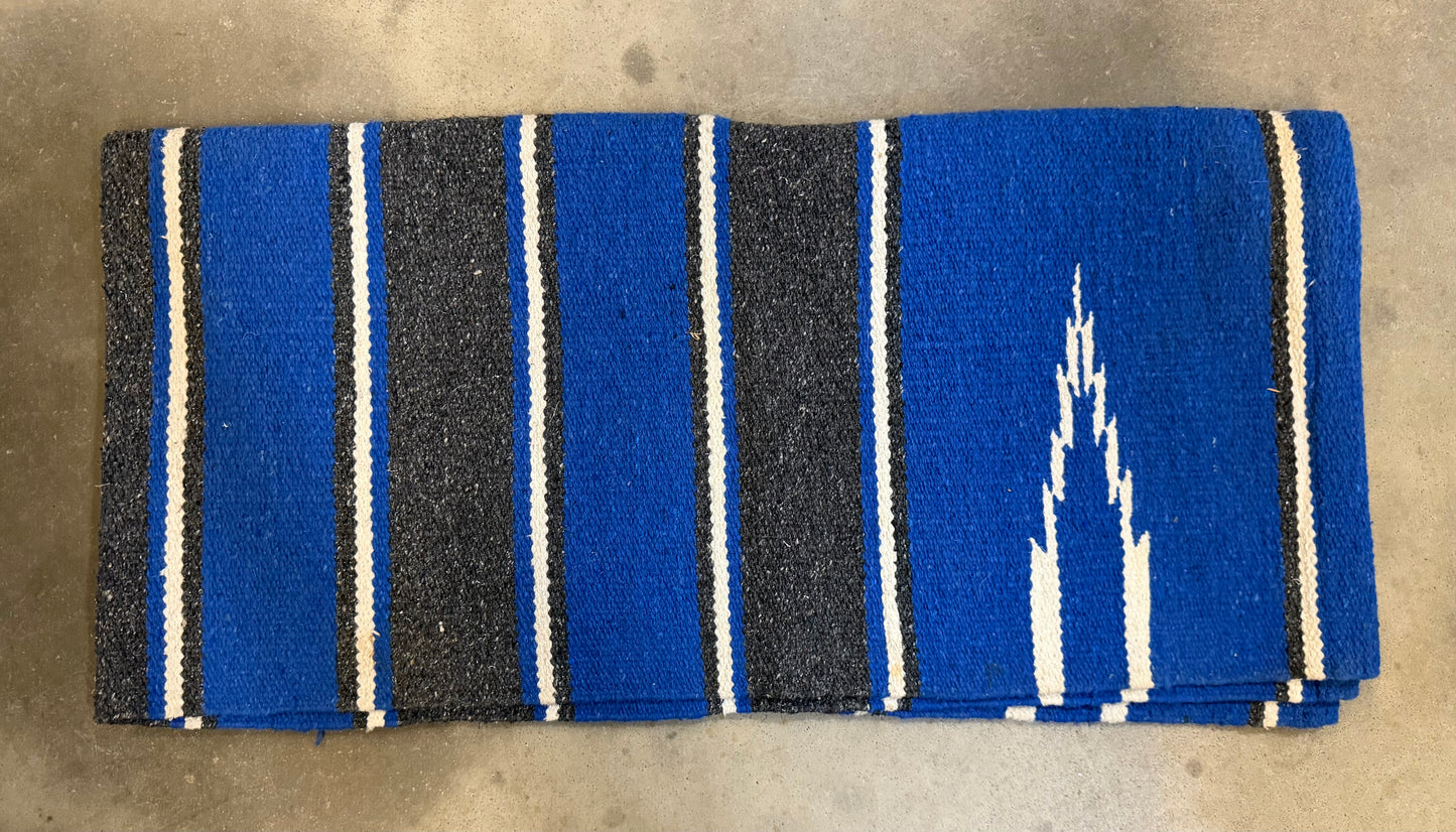 Mayatex Gray and Blue Saddle Blanket