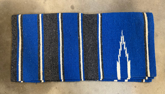 Mayatex Gray and Blue Saddle Blanket