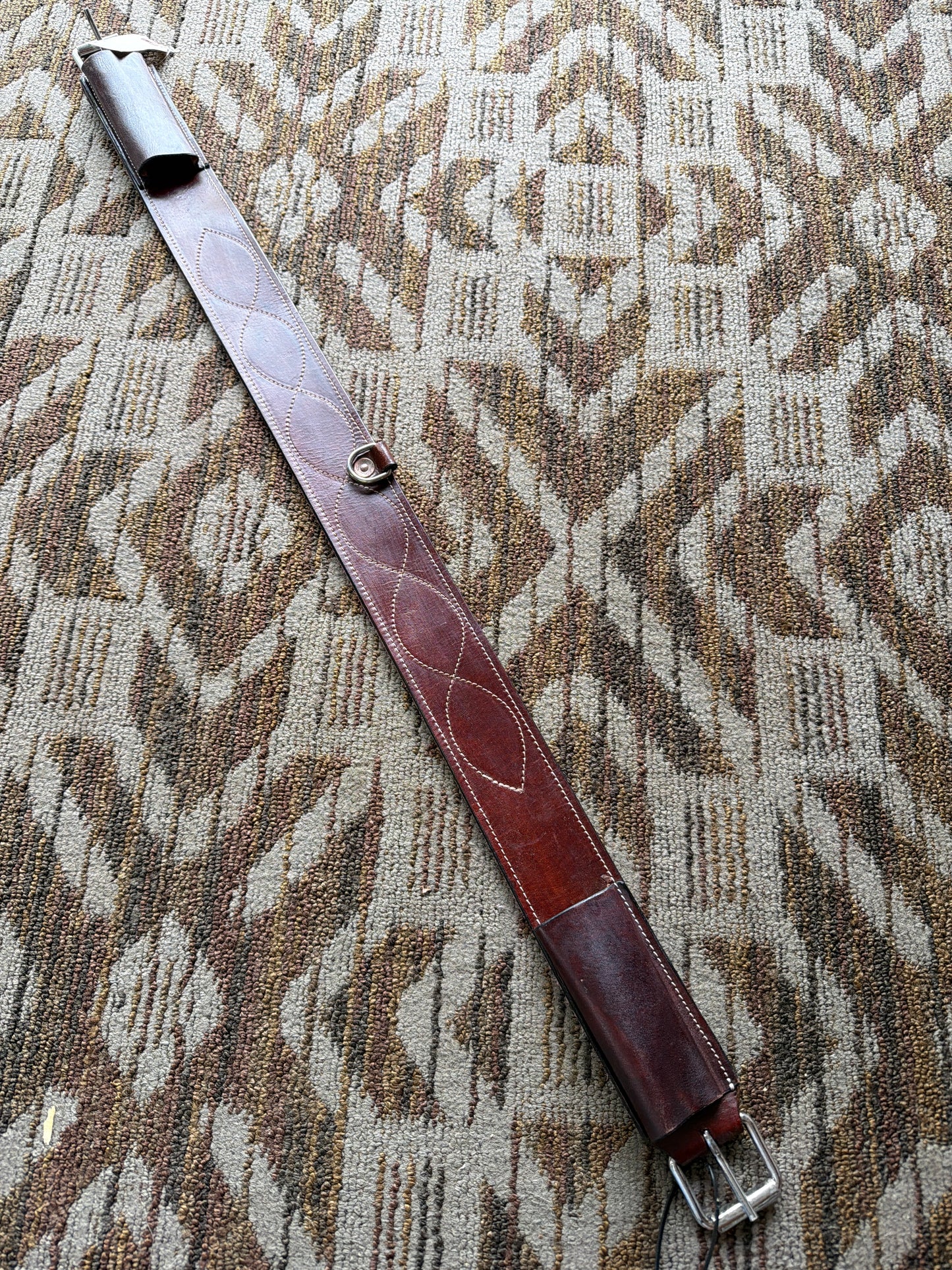 Dark Brown Stitched Back Cinch - 38”