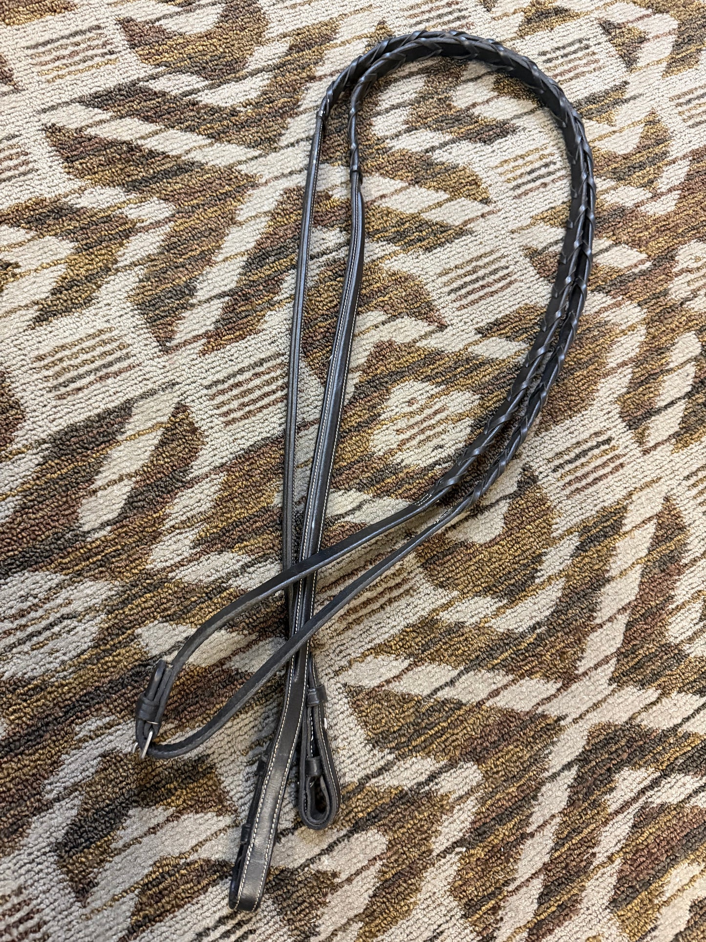 Black Raised Laced Reins