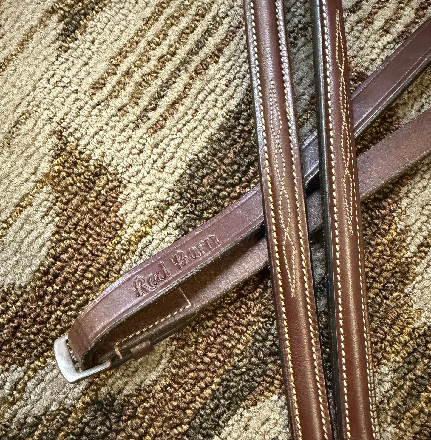 Red Barn Fancy Stitched Laced Reins