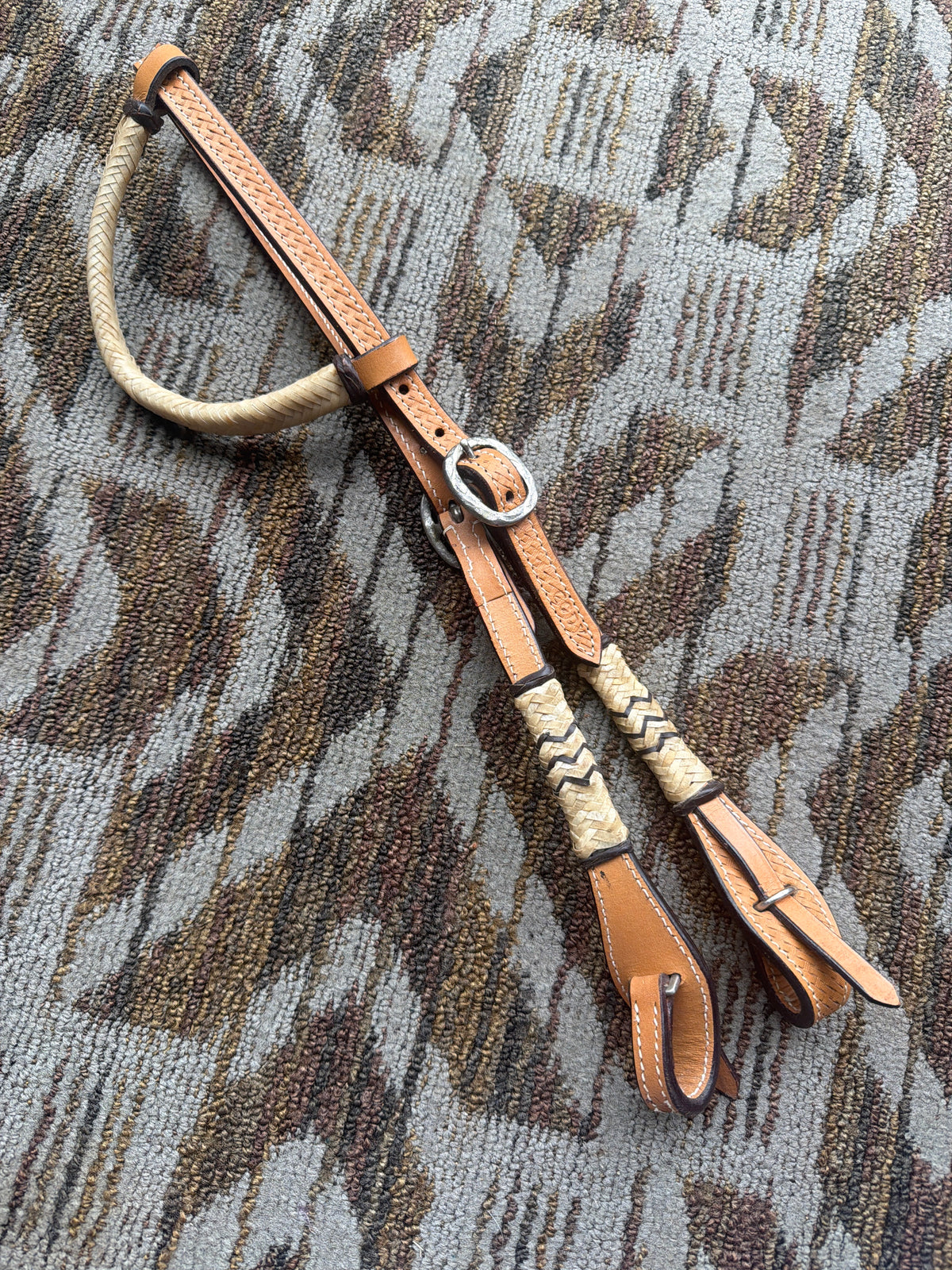 Easy Change One Ear Headstall w/ Rawhide Accents