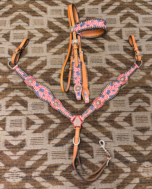 Hot Headstalls Patriotic Tack Set
