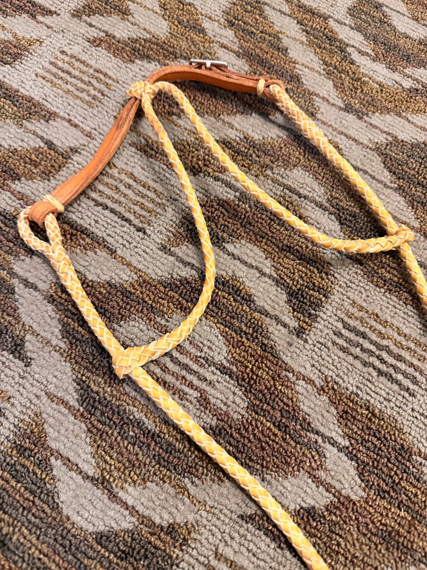 Rolled Rawhide Double Ear Headstall