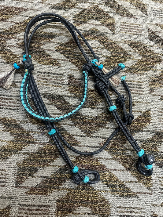 Rope Headstall w/ Horsehair Accents