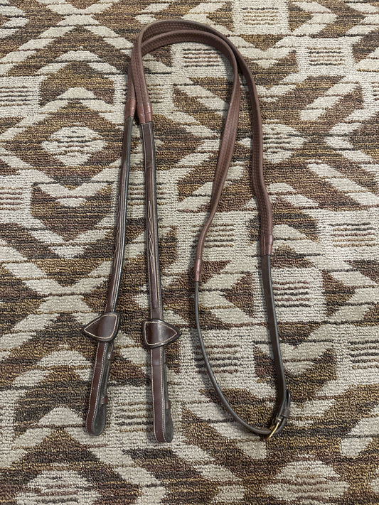 Dy’on Brown Fancy Stitched Rubber Reins