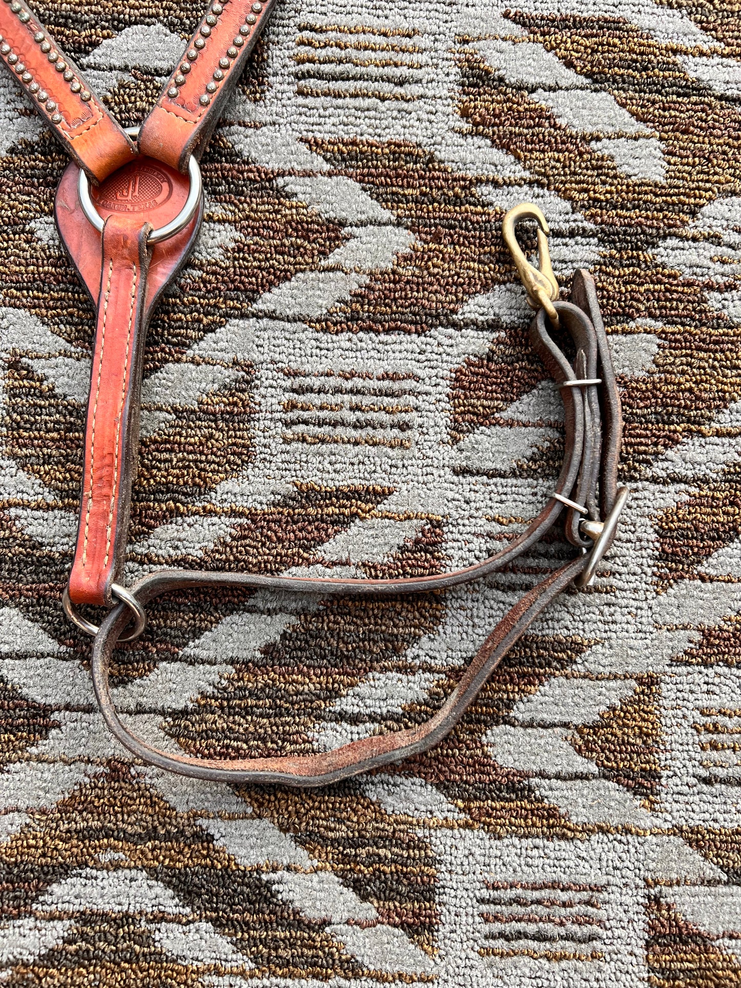 JJ Saddlery Leather Snakeskin Breastcollar