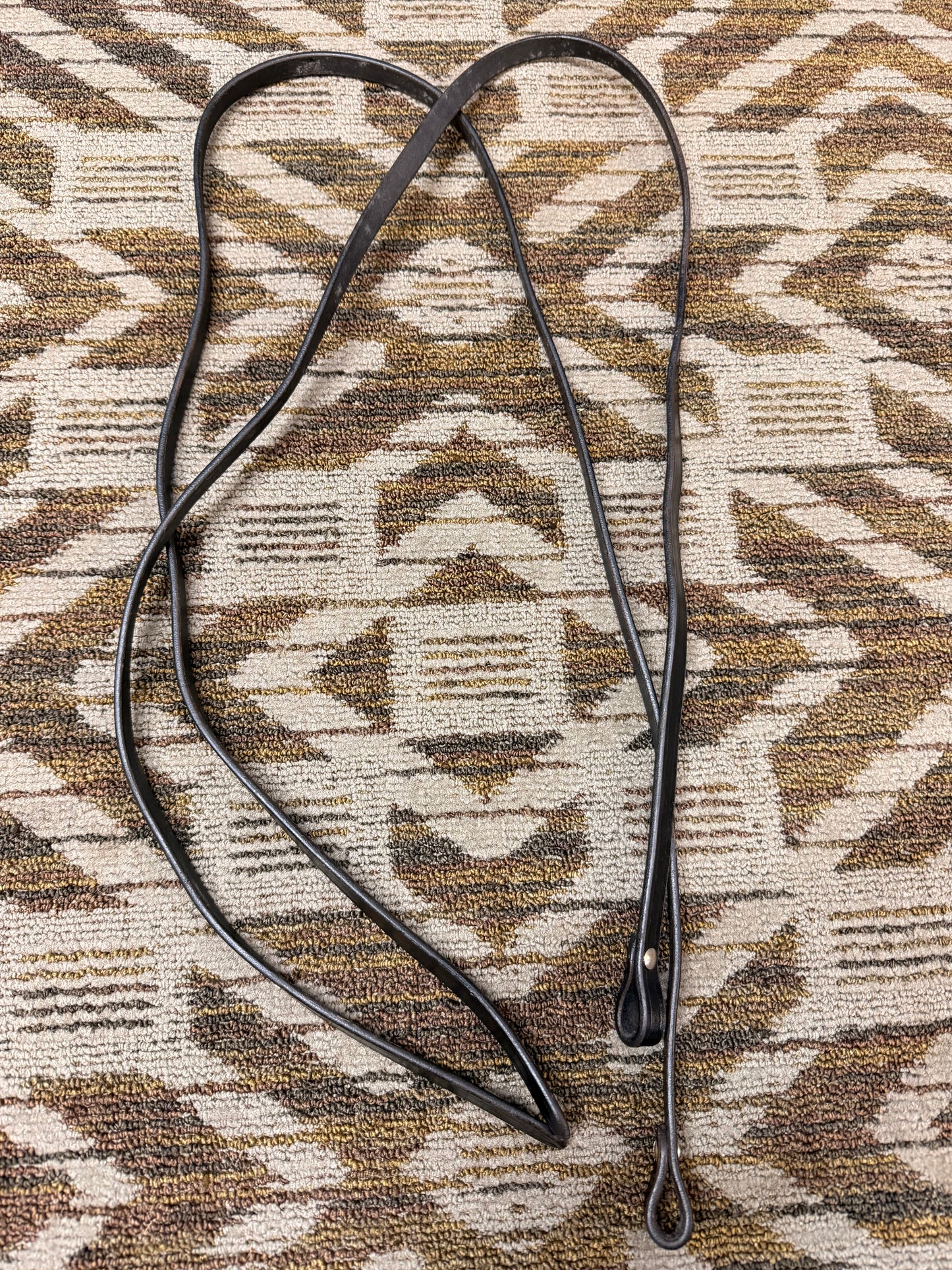 Black Leather Split Reins