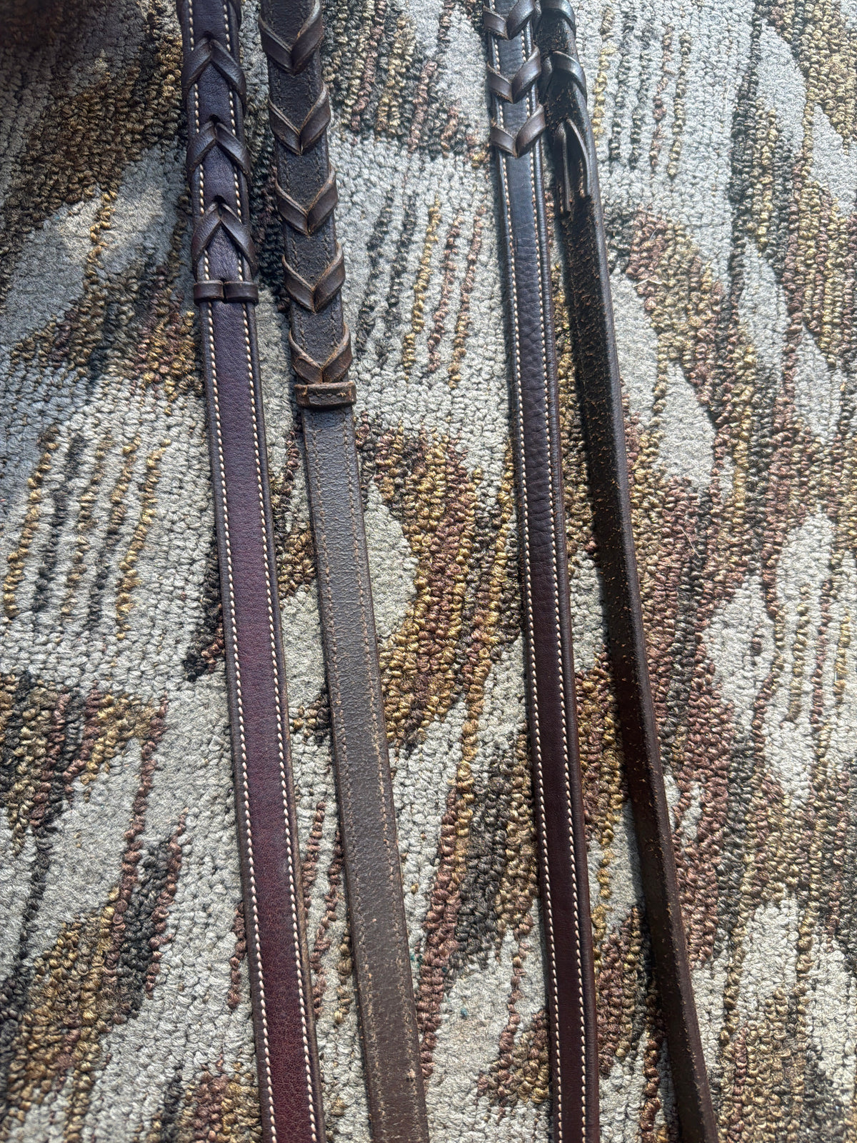 Lined Fancy Stitched Laced Reins