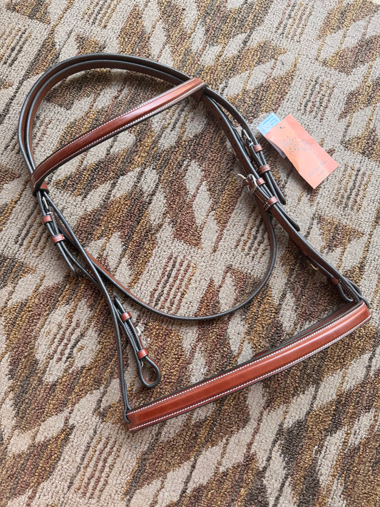 New VNK Brown Stitched Bridle