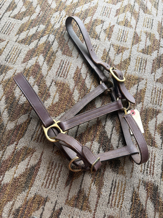 Triple Stitched Leather Halter