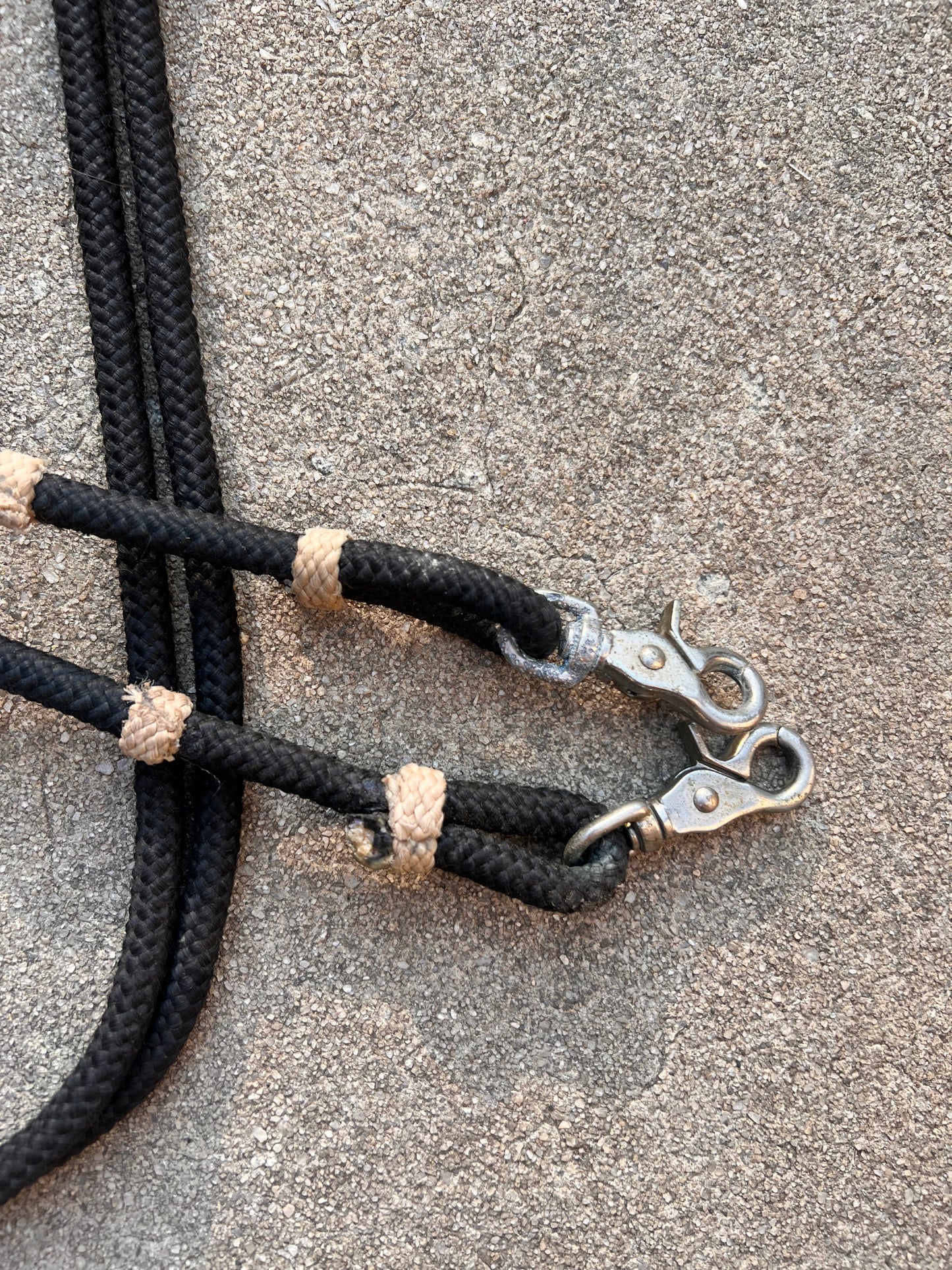 Black Split Reins