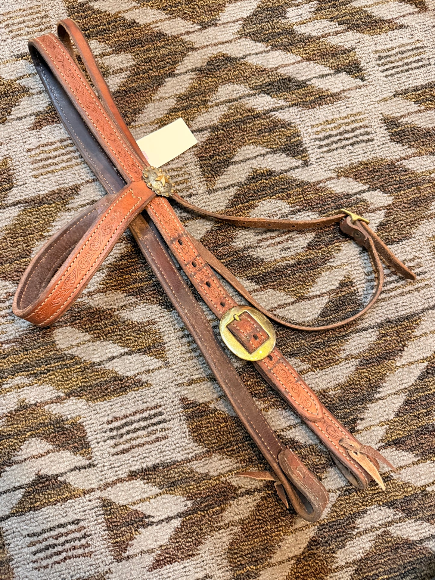 Heavy Duty Tooled Headstall