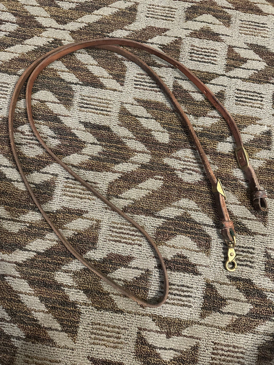 Leather Loop Reins w/ Brass Hardware