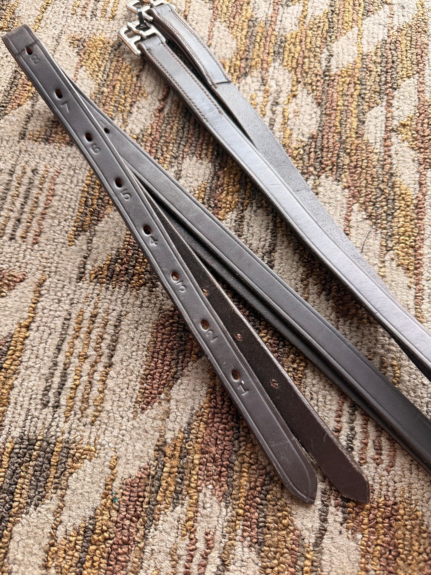 Dark Brown Stirrup Leathers - 58”