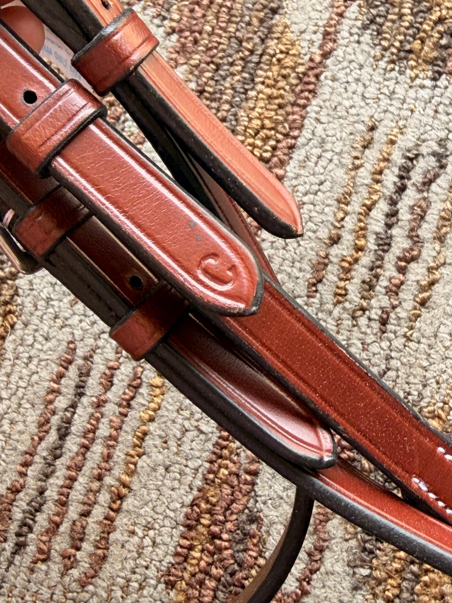 New VNK Brown Stitched Bridle