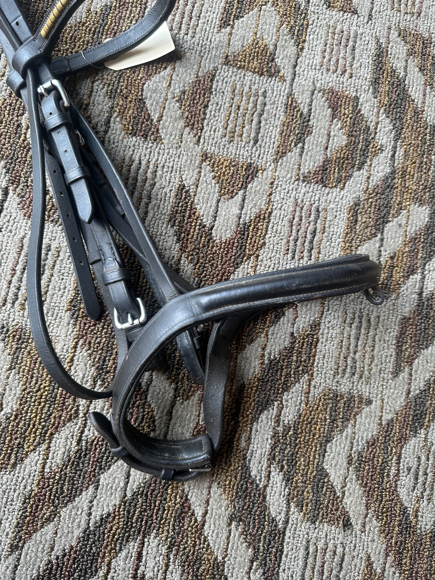 Black Padded Dressage Bridle w/ Clincher Browband