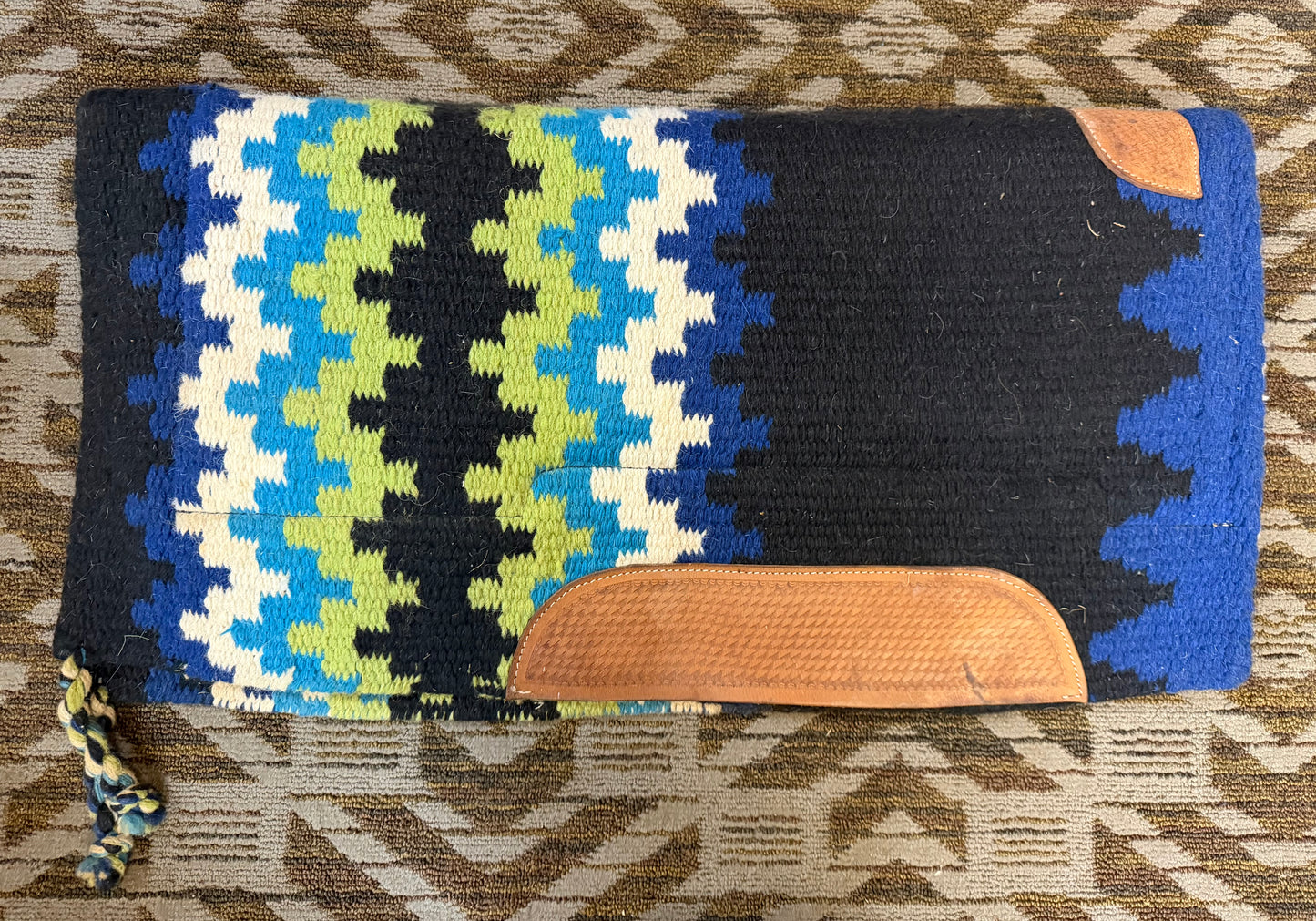 Zig Zag Wool Top Saddle Pad