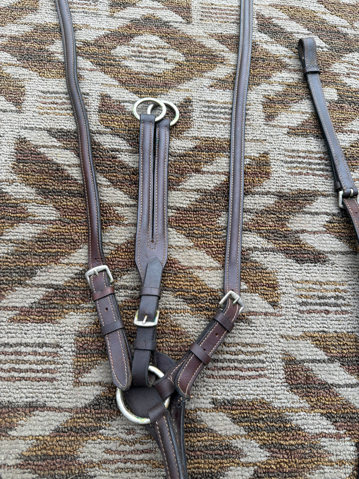 Soft Fancy Stitched Adjustable Breastcollar w/ Running Attachment