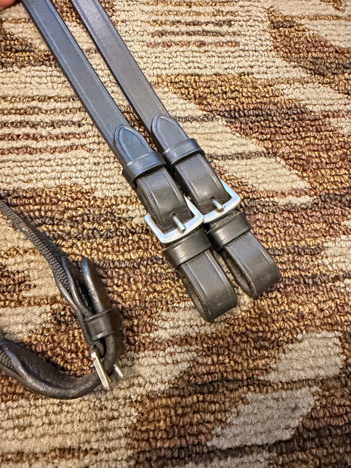 Red Barn Webbed Reins w/ Rubber Inlay